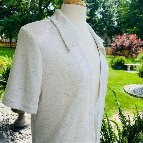 Vintage White &Gray Short Sleeve Wrap size 16P - Picture 5 of 8